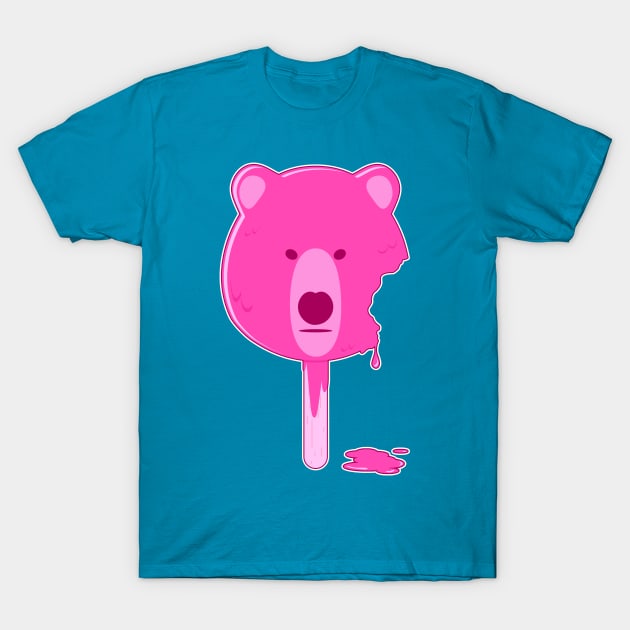 Pink Ice Cream Bear T-Shirt by ArtDiggs